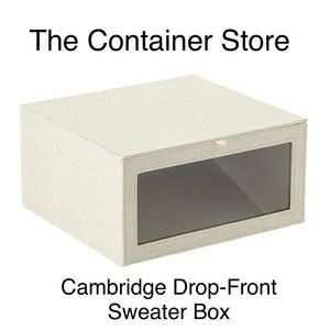 The Container Store linen Cambridge Front-Drop Sweater box